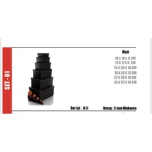 Pazarakos Hediye Kutusu Siyah 6 Lı Set