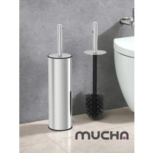 Mucha Paslanmaz Kararmaz Krom Metal Wc Tuvalet Klozet Fırçası 34 cm Koruma Jelatinli