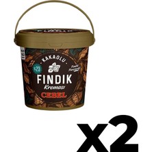 Cebel Fındık Parçacıklı Kakaolu Fındık Kreması 900 gr Kova 2'li Set