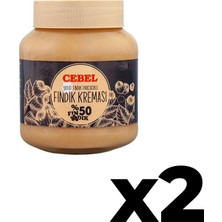 Cebel Fındık Parçacıklı Sütlü Fındık Kreması 350 gr 2'li Set