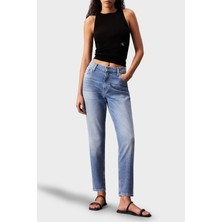 Calvin Klein Streç Yüksek Bel Slim Fit Jeans J20J2227641AA Kadın Kot Pantolon J20J222764 1AA
