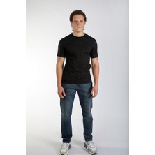 Lee Cooper Gael Erkek %100 Pamuk O Yaka T-Shirt Siyah
