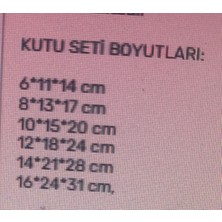 Pazarakos Hediye Kutusu  Hediyelik Kutu  Dekoratif Kutu  6 Lı  Seti Söz Bohça  Yaşgünü Özel Kutular