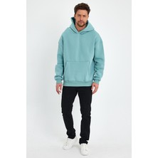 Kef Clothing Mint Hoodie, Oversize Sweatshirt, Erkek Hoodie, Kanguru Cep Kapüşonlu