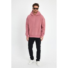 Kef Clothing Gül Kurusu Hoodie, Oversize Sweatshirt, Erkek Hoodie, Kanguru Cep Kapüşonlu