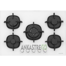 Silverline CS5364W01 - 3457 Soho 60 Beyaz Cam Ankastre Set