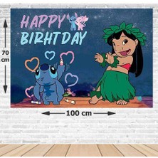 Parti Dükkanım Lilo ve Stiç Doğum Günü Afişi Fotosuz 70*100 cm