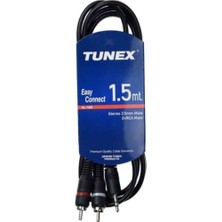 Tunex 1 Stereo - 2 Rca Erkek 1,5 Metre Pc -Tv -Telefon Ses Sistemi Kablosu AL-150