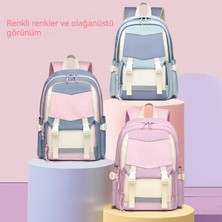 Dilele Koreli Kadın Çok Cepli Ortaokul Okul Çantası/su Geçirmez Büyük Kapasiteli Lise Öğrencisi Sırt Çantası/moda Eğlence Üniversite Sırt Çantası, DL071 (Yurt Dışından)