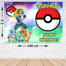 Parti Dükkanım Pokemon Doğum Günü Parti Afişi 70*100 cm