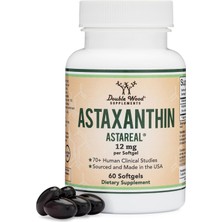Double Wood Astaxanthin 12 mg 60 Softgels Astareal Astaxanthin 60 Yumuşak Jel Kapsül