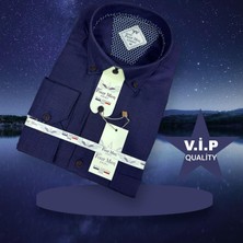 Düz Uzun Kollu Erkek Gömlek (Regular Kalıp)