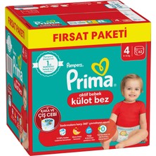 Prima Külot Bebek Bezi 4 Beden 62 Adet Maxi Fırsat Paketi