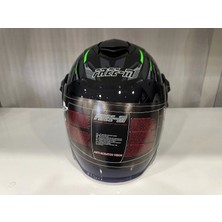 MTS Kask Mts 665 Arrow Çenesiz Gözlüklü Parlak Yeşil