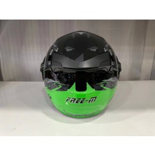 MTS Kask Mts 665 Arrow Çenesiz Gözlüklü Parlak Yeşil