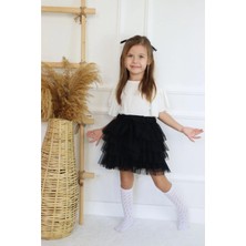 Miniko Kids Kız Çocuk 23 Nisan Tül Etekli Kısa Kol Ikili Takım