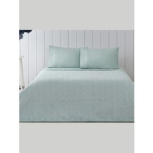 Taç Pike Takımı Jakarlı Doretta Mint Çift Kişilik