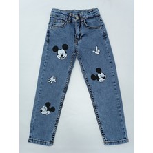 Jabber Erkek Çocuk Kot Pantolon Mickey Açık Mavi