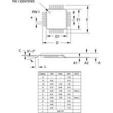 Atmel ATMEGA328P U-Kr Smd 8-Bit 20MHZ Mikrodenetleyici Tqfp-32