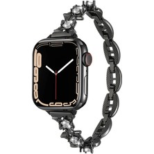 RedClick Apple Watch 7 41MM Redclick Taşlı Parlak Bilezik Kadın Metal Kordon 103