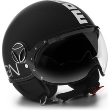 Momodesign Fgtr Evo Mono Matt Black White Açık Kask