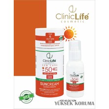 Clinic Life Cliniclife Leke Karşıtı ve Aydınlatıcı Güneş Kremi 50+ Spf 100 ml 2'li Set