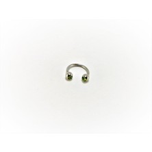 Tükkan Accessories 316L Cerrahi Çelik 8 mm Taşlı Diş, Dudak, Kıkırdak, Tragus, Kaş, Kulak Smiley PİERCİNG-0VP146