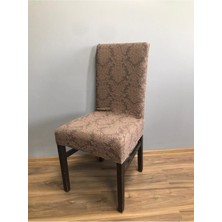 Furkan Ticaret Jakarlı Eteksiz Sandalye Kılıfı Sandalye Örtüsü 6ADET