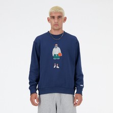 New Balance MT41538 Lacivert Erkek Sweatshirt