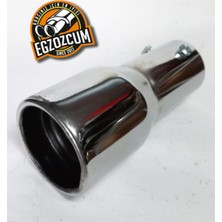 Egzozcum Antipas Iç Kaplamalı Islık Sesli 51 mm Nikelaj Tekli Egzoz Eksoz Ucu