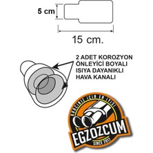 Egzozcum Antipas Iç Kaplamalı Islık Sesli 51 mm Nikelaj Tekli Egzoz Eksoz Ucu