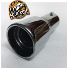 Egzozcum Antipas Iç Kaplamalı Islık Sesli 51 mm Nikelaj Tekli Egzoz Eksoz Ucu