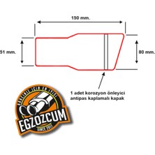 Egzozcum 51 Mm. Antipas Iç Kaplamalı Önü Kesik Yuvarlak  Rüzgar Sesli Sök/tak Vidalı Nikelaj Egzoz Eksoz Ucu