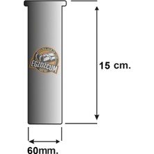 Egzozcum Siyah Antipas Kaplamalı Nikelaj Tekli Önü Düz Egzoz Eksoz Ucu 60 Mm.