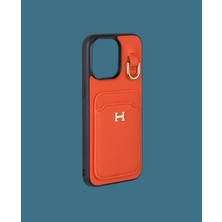 Dukkan Case Turuncu Kartlıklı Oyuncaklı Telefon Kılıfı - DK182 - iPhone 15