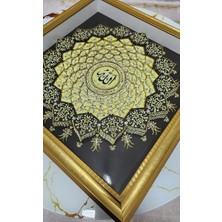 Atölyeden Sanata32 Esma-Ül Hüsna Gold Iç  60 X 60 Rölyef Tablo