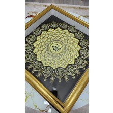 Atölyeden Sanata32 Esma-Ül Hüsna Gold Iç  60 X 60 Rölyef Tablo