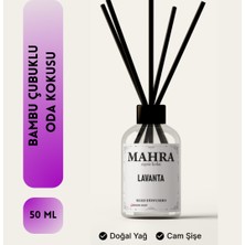 Mahra  Lavanta Oda Kokusu Bambu Çubuklu  Esansiyel Uçucu yağ reed diffuser 50 ml