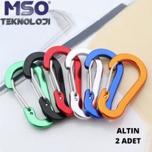 MSO Teknoloji Outdoor Alüminyum & Paslanmaz Çelik Karabina Anahtarlık