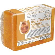 Organik Hekim Lifli Propolisli Bal Sabunu B-3, Vitamin-B5 Etkili Ballı Şeffaf Sabun B Vitaminli 120 Gram