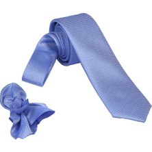 Ars Magic Box 1.kalite Özel Desenli Özgün Renk 5.5 cm Genişliğinde (Kuşgözü) Kravat Mendil Seti