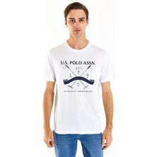 U.S. Polo Assn. 1823896 Emas  Erkek T-Shirt Beyaz