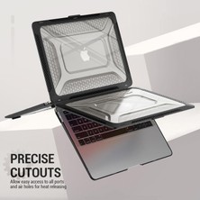 Five-E Apple MacBook Pro 13.3'' Antishock Katlanabilir Standlı Armor Ön Arka Kapak Kılıf ve Koruyucu Set A2338 A2289 A2251 A2159 Seri