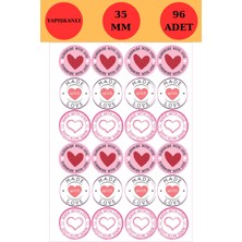 Emtory Home Love Heart Sticker - Kalp Sticker - Love Sticker - Paketleme Sticker - Notebook Sticker -