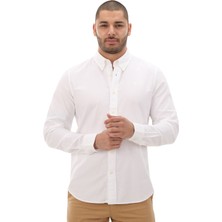 TB0A6GPNA941 Timberland Oxford Shirt Erkek G&amp;ouml;mlek Beyaz