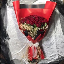 Yapay Buket 41'li Gül Buketi Isteme, Özel Gün Için Kırmızı
