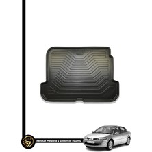 Gold  Renault Megane 2 Sedan 2004 - 2009 Birebir Uyumlu Kauçuk Yumuşak Clioe 3D Bagaj Havuzu