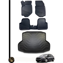 Gold Ford Focus 3 2010-2015 3D Havuzlu Oto Paspas + Bagaj Havuzu Lila Ikili Set