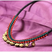 Mingjin Shop2 A 14 Tasarımlar El Yapımı Egzotik Takı Bildirimi Çan Vintage Gerdanlık Kolye, Yeni Etese Rüzgar Ulusal Lezzet Kırmızı Kolye (Yurt Dışından)