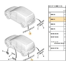 Tral Peugeot Yazısı Bipper (TRL866631-8666.31)